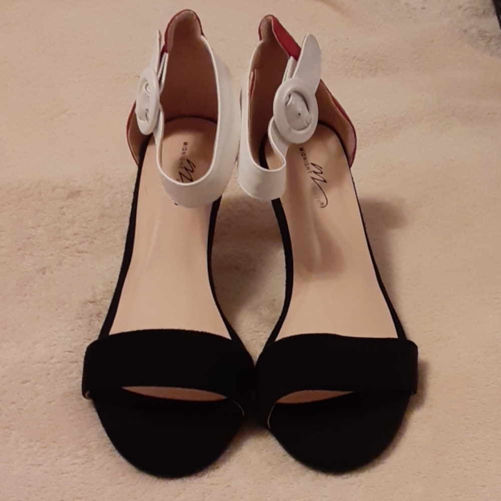 Tri Colored Suede Sandals